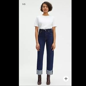 🔥🔥Levi's Premium RIBCAGE STRAIGHT SELVEDGE JEANS